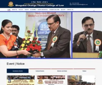 BCtcollegeoflaw.net(Bhagubai Changu Thakur College of Law) Screenshot