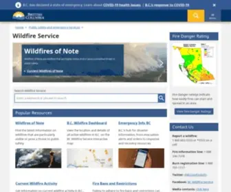 Bcwildfire.ca(BC Wildfire Management Branch) Screenshot