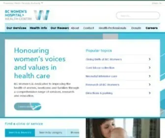 Bcwomens.ca(Women's Hospital & Health Centre) Screenshot
