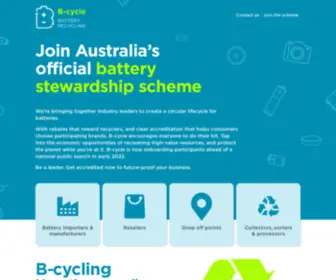 BCYcle.com.au(Australia’s battery stewardship scheme) Screenshot