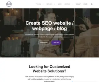 BCZ.com(Free SEO Website Creation WordPress Platform) Screenshot