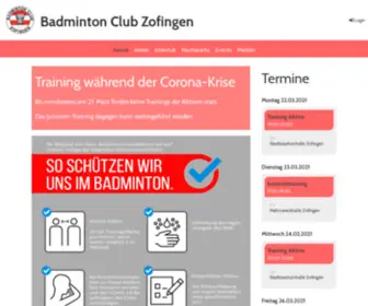 Bczofingen.ch(Badminton Club Zofingen) Screenshot