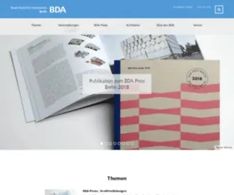 Bda-Berlin.de(Bund Deutscher Architekten) Screenshot