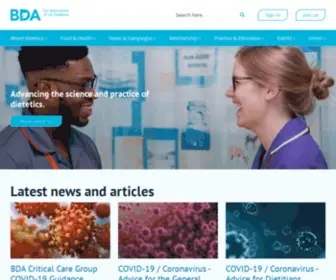 Bda.uk.com(The British Dietetic Association (BDA)) Screenshot