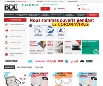 Bdefrance.com(BDE machines et consommables pour la reliure) Screenshot