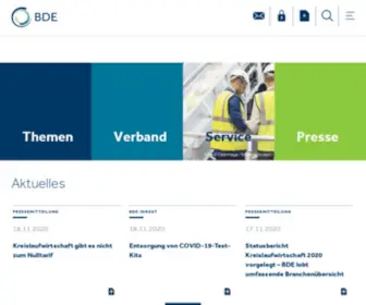 Bde.org(Bundesverband der Deutschen Entsorgungs) Screenshot
