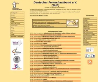 BDF-Fernschachbund.de(Die Seite bietet alles rund um das Fernschach beim Deutschen Fernschachbund (BdF)) Screenshot