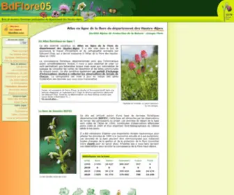 BDflore05.org(Base de données de la flore des Hautes) Screenshot