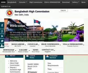 BDHCDelhi.org(We welcome you to Bangladesh High Commission in New Delhi) Screenshot