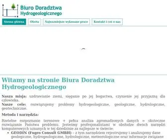 BDH.pl(Biuro Doradztwa Hydrogeologicznego. Hydrogeologia) Screenshot