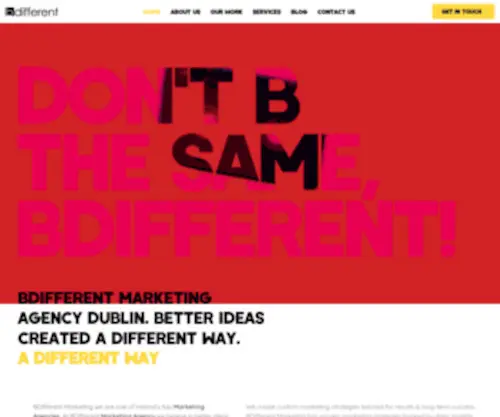 Bdifferent.ie(Irish Marketing Agency) Screenshot