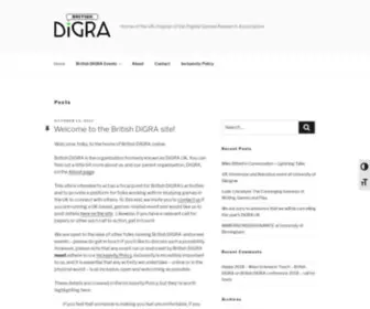 Bdigra.org.uk(Home of the UK chapter of the Digital Games Research Association) Screenshot