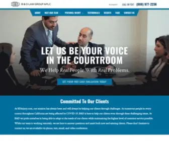 Bdinjurylawgroup.com(B&D Law Group) Screenshot