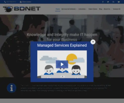 Bdnetcreations.com(Managed IT Solutions) Screenshot