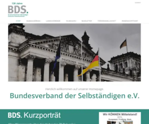 BDS-DGV.de(Bundesverband der Selbständigen e.V. (BDS/DGV)) Screenshot