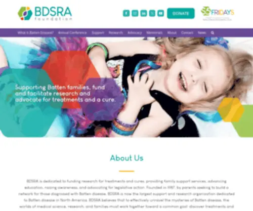 BDsra.org(Batten Disease Support & Research Association) Screenshot