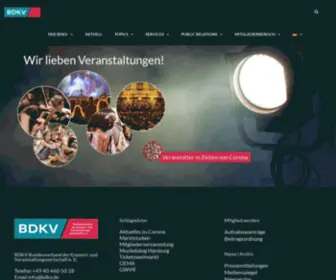 BDV-Web.com(Bundesverband der Konzert und Veranstaltungswirtschaft) Screenshot
