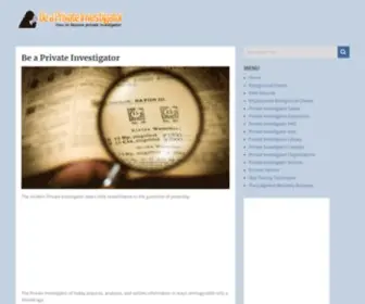 BE-A-Private-Investigator.net(Be a Private Investigator) Screenshot