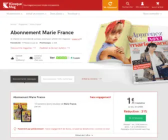 BE-Abo.com(Abonnement magazine Marie France au meilleur prix) Screenshot