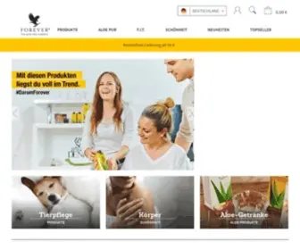 BE-Forever.com(Forever Living Products Germany) Screenshot