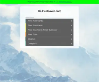 BE-Fuelsaver.com(NG Bio Fuel Saver) Screenshot