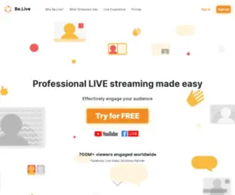 BE.live(Live streaming made easy) Screenshot