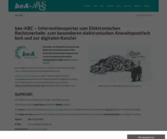 Bea-ABC.de(Das besondere elektronische Anwaltspostfach (beA)) Screenshot