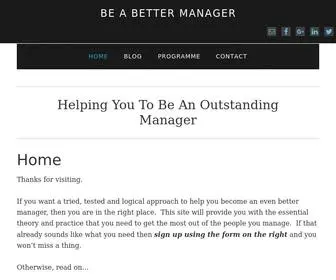 Beabettermanager.co.uk(Helping You To Be An Outstanding Manager) Screenshot