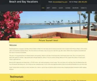 Beachandbay.com(Beach and Bay vacation rentals in San Diego) Screenshot