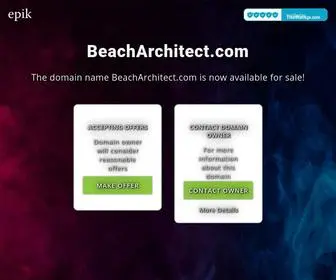 Beacharchitect.com(Make an Offer if you want to buy this domain. Your purchase) Screenshot