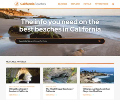 Beachcalifornia.com(California Beaches) Screenshot
