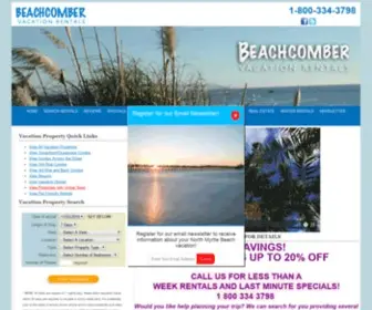 Beachcombervacations.com(North Myrtle Beach Vacation Rentals) Screenshot