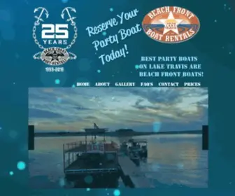 Beachfrontboats.com(Party Boats/ Lake Travis/Beach Front Boat Rentals) Screenshot