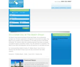 Beachgroupcommercial.com(Beach Group Commercial Real Estate NW Florida Sales Leases) Screenshot