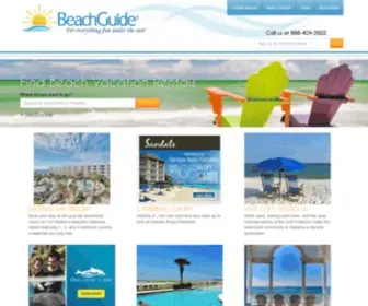 Beachguide.com(Florida and Alabama Gulf Coast Beach Vacation Rentals) Screenshot