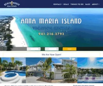 Beachhouseami.com(Anna Maria Island Vacation Rentals) Screenshot