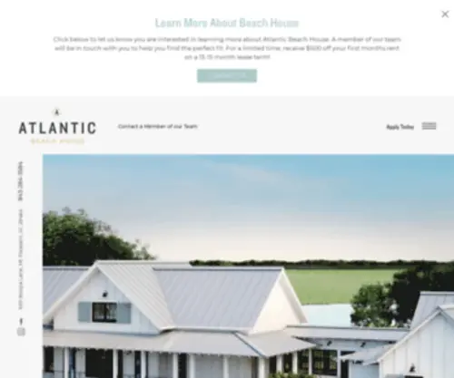 Beachhousemtp.com(Atlantic Beach House is a brand new waterfront apartment community in Mt Pleasant) Screenshot
