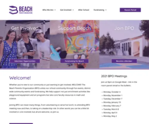 Beachparents.com(Beach Parents Organization) Screenshot