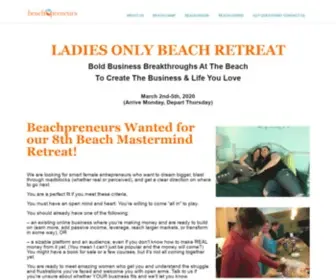 Beachpreneurs.com(Bold Breakthroughs at the Beach) Screenshot