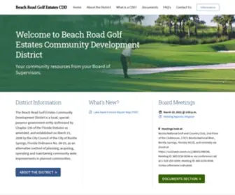 BeachroadgolfestatesCDD.net(The Beach Road Golf Estates Community Development District) Screenshot