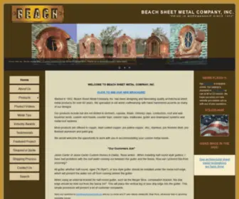 Beachsheetmetal.com(Custom Sheet Metal and Copper Dormers) Screenshot