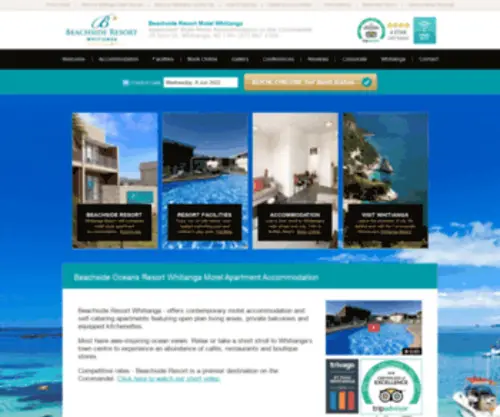 Beachsideresort.co.nz(Beachside Resort Whitianga) Screenshot