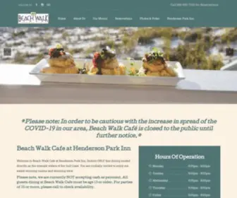 Beachwalkcafe.com(Beach Walk Cafe at Henderson Park Inn) Screenshot