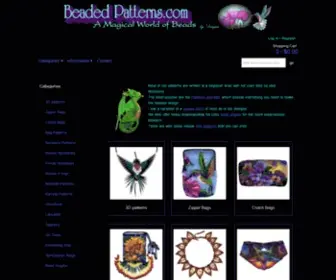 Beadedpatterns.com(Beading Patterns and kits by Dragon) Screenshot