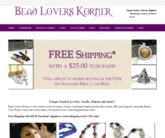 Beadloverskorner.com(Beaded Jewelry) Screenshot