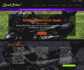 Beadrider.com(BeadRider Beaded Motorcycle Seats) Screenshot