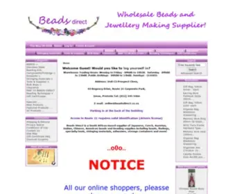 Beadsdirect.co.za(Beads Direct South Africa) Screenshot