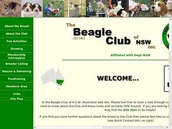 Beagleclubnsw.org.au(The Beagle Club of NSW (Australia)) Screenshot