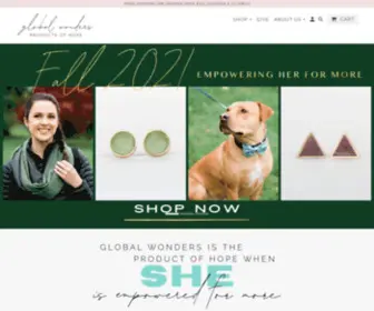 Beaglobalwonder.com(Global Wonders Products of Hope) Screenshot