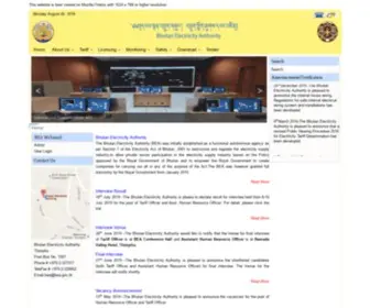 Bea.gov.bt(Bhutan Electricity Authority) Screenshot